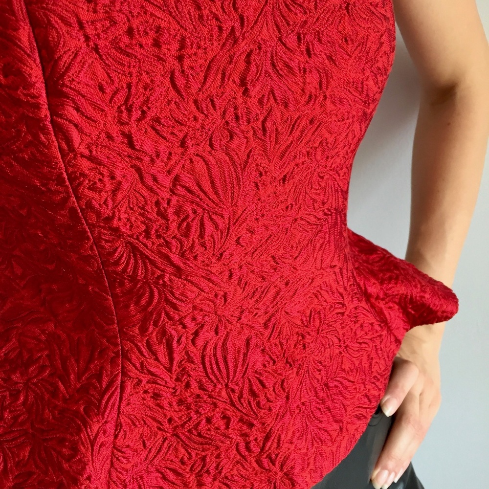 KEEPSAKE The Label Red Jacquard Bustier ~ XS - Picture 3 of 7